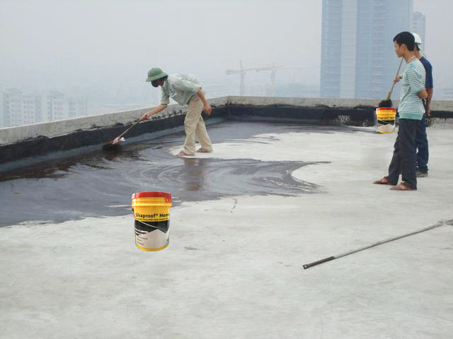 Hướng dẫn thi công chống thấm sàn mái bê tông bằng Sikapoof Membrane